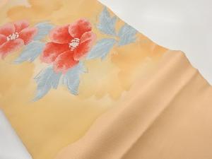 花葉に抽象模様織出し名古屋帯